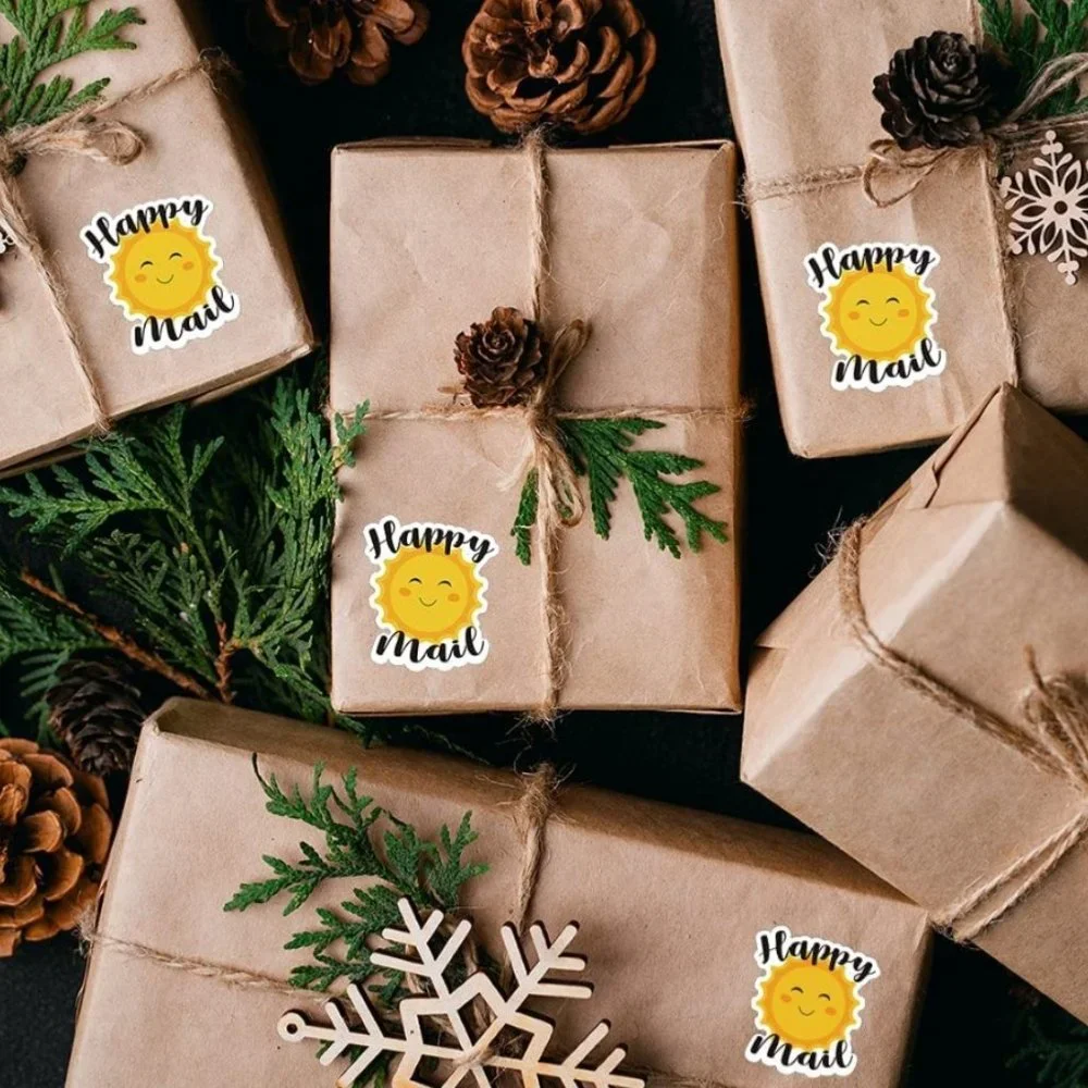 50 HAPPY MAIL Stickers Sunshine 1.5